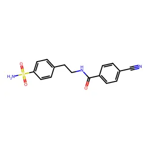 4-cyano-N-[2-(4-sulfamoylphenyl)ethyl]benzamide structure