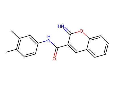 N-(3,4-dimethylphenyl)-2-imino-2H-chromene-3-carboxamide structure