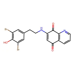 7-((2-(3,5-Dibromo-4-hydroxyphenyl)ethyl)amino)-5,8-quinolinedione structure
