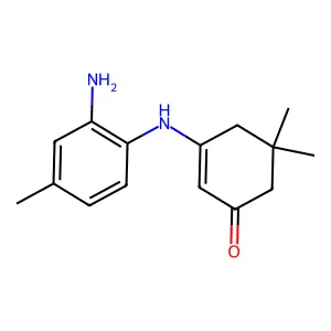 3-[(2-Amino-4-methylphenyl)amino]-5,5-dimethylcyclohex-2-en-1-one structure