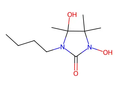 1-Butyl-3,5-dihydroxy-4,4,5-trimethylimidazolidin-2-one structure