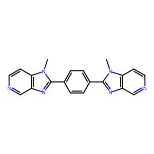 1-Methyl-2-[4-(1-methylimidazo[4,5-c]pyridin-2-yl)phenyl]imidazo[4,5-c]pyridine structure