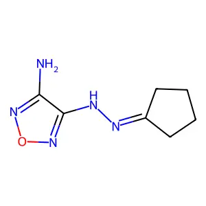 3-N-(cyclopentylideneamino)-1,2,5-oxadiazole-3,4-diamine structure