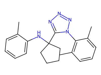 N-[1-[1-(2,6-dimethylphenyl)tetrazol-5-yl]cyclopentyl]-2-methylaniline structure
