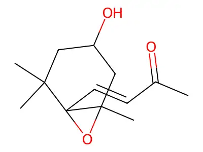 4-Hydroxy-1,2-dihydro-beta-jonone-1,2-epoxide structure