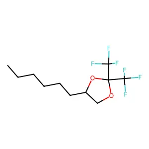 4-Hexyl-2,2-bis(trifluoromethyl)-1,3-dioxolane structure