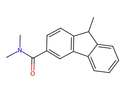 N,N,9-trimethyl-9H-fluorene-3-carboxamide structure