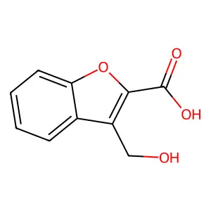 3-(Hydroxymethyl)-1-benzofuran-2-carboxylic acid structure