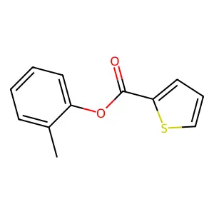 2-Thiophenecarboxylic acid, 2-methylphenyl ester structure
