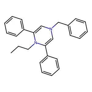 4-Benzyl-2,6-diphenyl-1-propylpyrazine structure