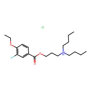 3-(Dibutylamino)propyl 4-ethoxy-3-fluorobenzoate--hydrogen chloride (1/1) structure