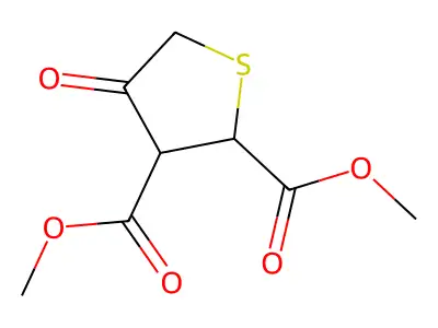 Methyl 2,5-anhydro-3-deoxy-3-(methoxycarbonyl)-2-thiopent-4-ulosonate structure