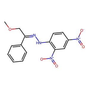 N-[(2-Methoxy-1-phenyl-ethylidene)amino]-2,4-dinitro-aniline structure