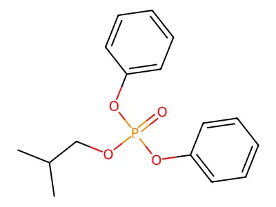 2-Methylpropyl diphenyl phosphate structure
