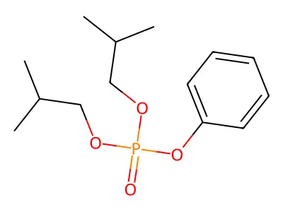 Bis(2-methylpropyl) phenyl phosphate structure