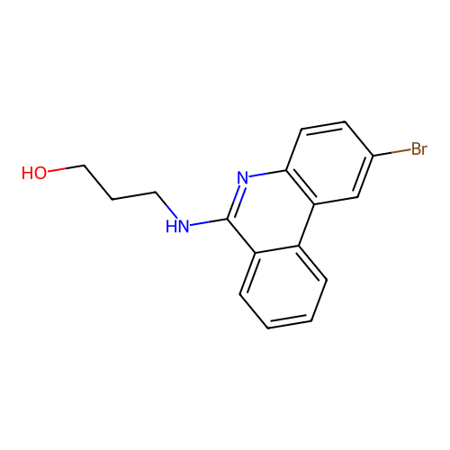 3-[(2-Bromophenanthridin-6-yl)amino]propan-1-ol structure