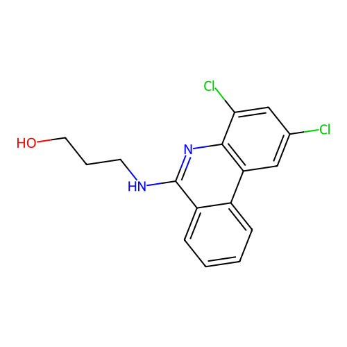 3-[(2,4-Dichlorophenanthridin-6-yl)amino]propan-1-ol structure