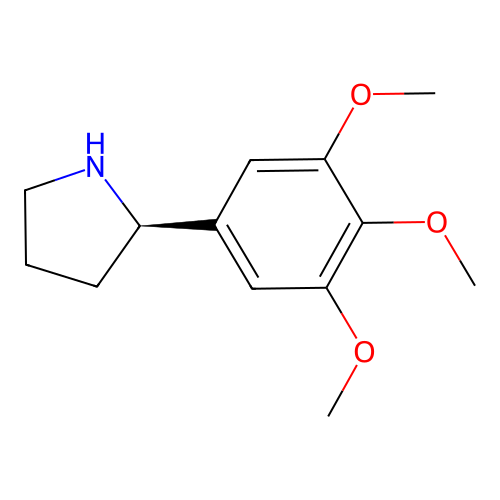 (2R)-2-(3,4,5-trimethoxyphenyl)-2,3,4,5-tetrahydropyrrole structure