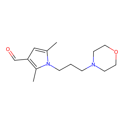 2,5-Dimethyl-1-(3-morpholin-4-yl-propyl)-1H-pyrrole-3-carbaldehyde structure