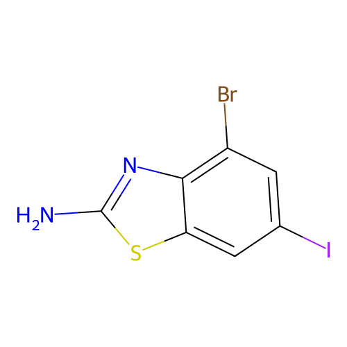 4-Bromo-6-iodo-1,3-benzothiazol-2-amine structure