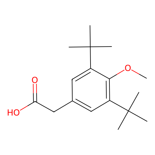 2-(3,5-Ditert-butyl-4-methoxyphenyl)acetic acid structure