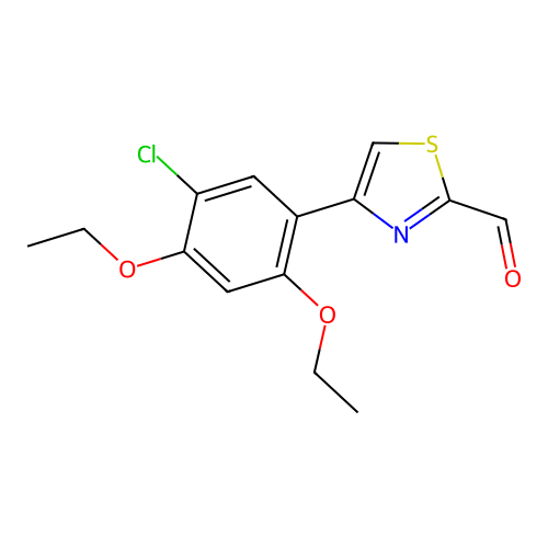 4-(5-Chloro-2,4-diethoxyphenyl)-1,3-thiazole-2-carbaldehyde structure