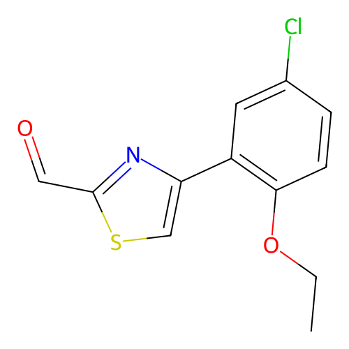 4-(5-Chloro-2-ethoxyphenyl)-1,3-thiazole-2-carbaldehyde structure