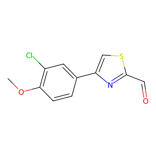 4-(3-Chloro-4-methoxyphenyl)-1,3-thiazole-2-carbaldehyde structure