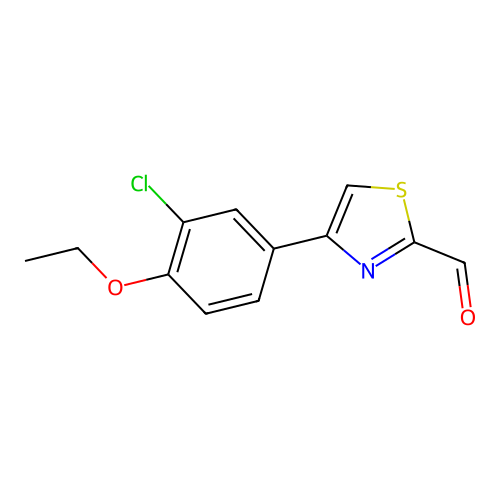 4-(3-Chloro-4-ethoxyphenyl)-1,3-thiazole-2-carbaldehyde structure