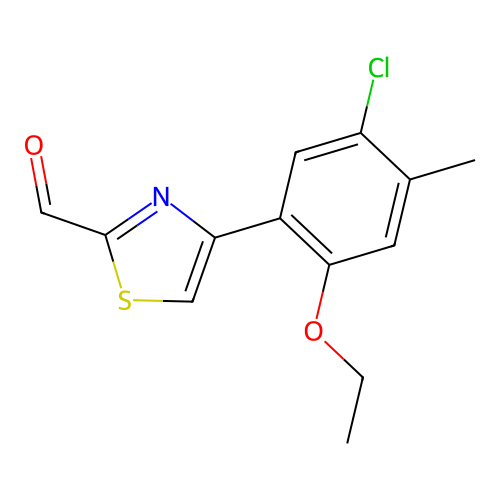 4-(5-Chloro-2-ethoxy-4-methylphenyl)-1,3-thiazole-2-carbaldehyde structure