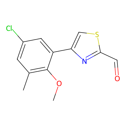 4-(5-Chloro-2-methoxy-3-methylphenyl)-1,3-thiazole-2-carbaldehyde structure