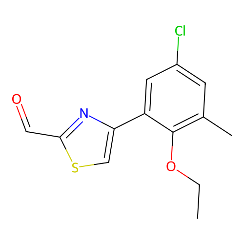 4-(5-Chloro-2-ethoxy-3-methylphenyl)-1,3-thiazole-2-carbaldehyde structure