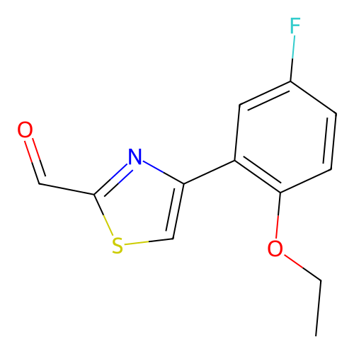 4-(2-Ethoxy-5-fluorophenyl)-1,3-thiazole-2-carbaldehyde structure
