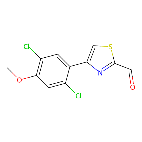 4-(2,5-Dichloro-4-methoxyphenyl)-1,3-thiazole-2-carbaldehyde structure