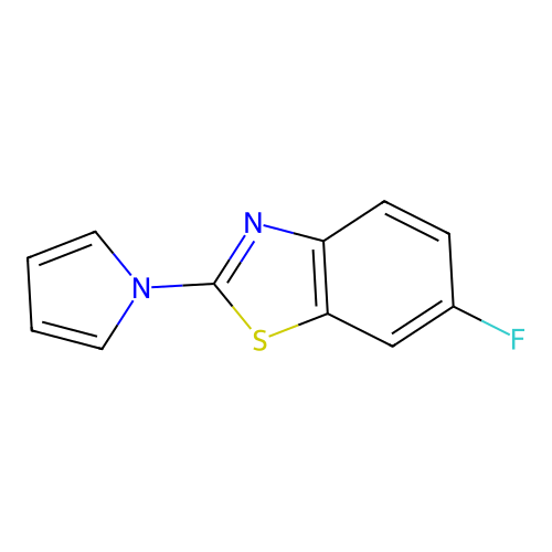 6-fluoro-2-(1H-pyrrol-1-yl)benzo[d]thiazole structure