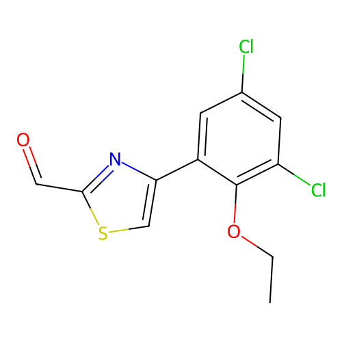 4-(3,5-Dichloro-2-ethoxyphenyl)-1,3-thiazole-2-carbaldehyde structure