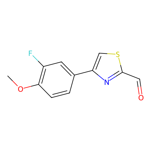 4-(3-Fluoro-4-methoxyphenyl)-1,3-thiazole-2-carbaldehyde structure