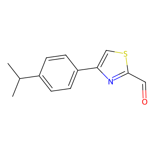4-(4-Propan-2-ylphenyl)-1,3-thiazole-2-carbaldehyde structure