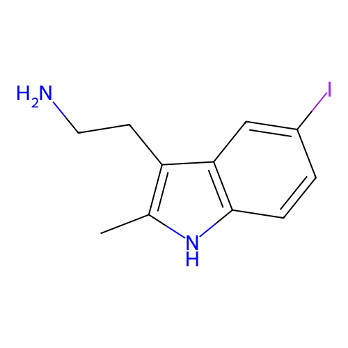 2-(5-碘-2-甲基-1H-吲哚-3-基)乙胺 structure