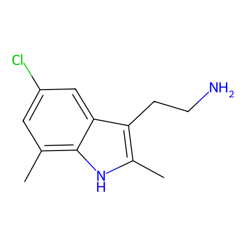 2-(5-chloro-2,7-dimethyl-1H-indol-3-yl)ethanamine structure