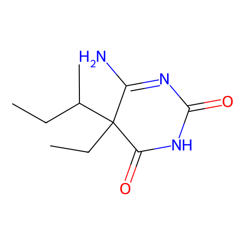 5-sec-Butyl-5-ethyl-6-imino-dihydro-pyrimidine-2,4-dione structure