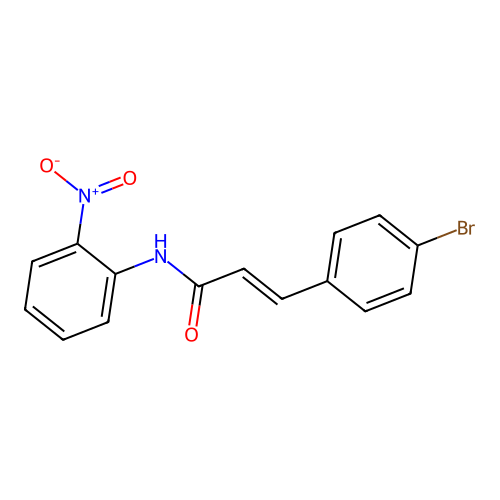 (E)-3-(4-bromophenyl)-N-(2-nitrophenyl)prop-2-enamide structure