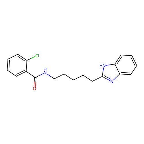 N-[5-(1H-benzimidazol-2-yl)pentyl]-2-chlorobenzamide structure