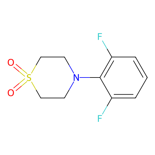 Thiomorpholine, 4-(2,6-difluorophenyl)-, 1,1-dioxide structure