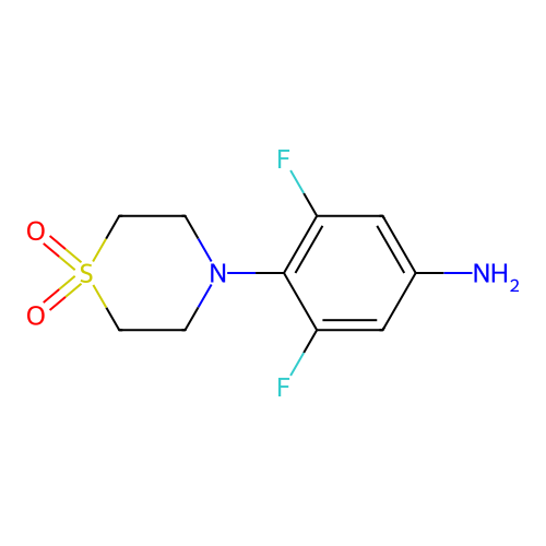 4-(4-Amino-2,6-difluorophenyl)-1lambda~6~,4-thiazinane-1,1-dione structure