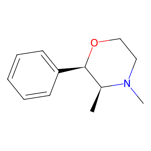 (2R,3S)-3,4-dimethyl-2-phenylmorpholine structure