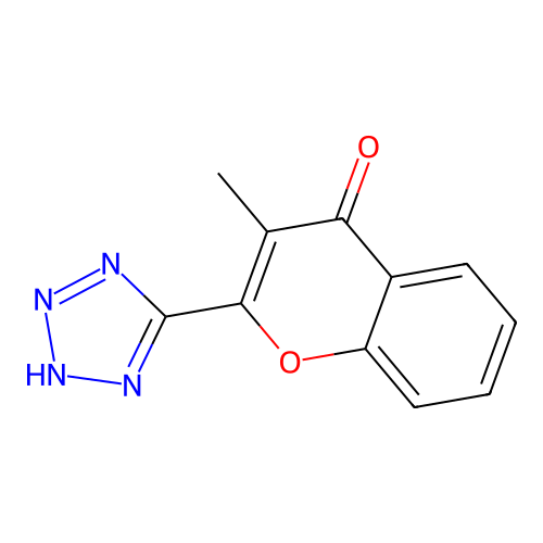 4H-1-Benzopyran-4-one, 3-methyl-2-(1H-tetrazol-5-yl)- structure