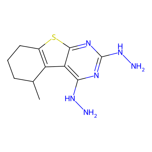 2,4-Dihydrazinyl-5-methyl-5,6,7,8-tetrahydro[1]benzothieno[2,3-d]pyrimidine structure