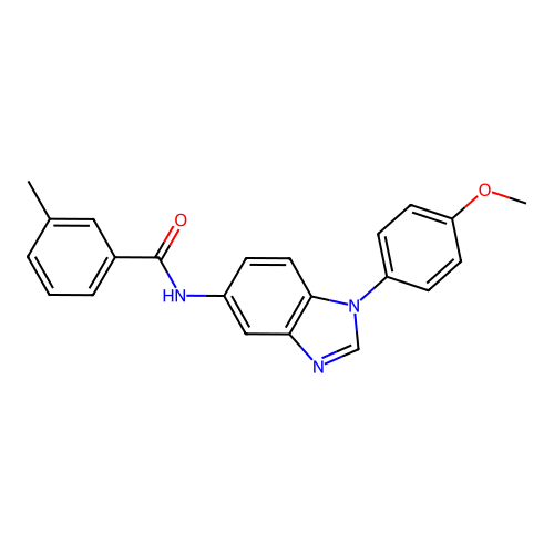 N-[1-(4-methoxyphenyl)-1H-benzimidazol-5-yl]-3-methylbenzamide structure