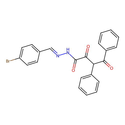N'-[(E)-(4-bromophenyl)methylidene]-2,4-dioxo-3,4-diphenylbutanehydrazide structure